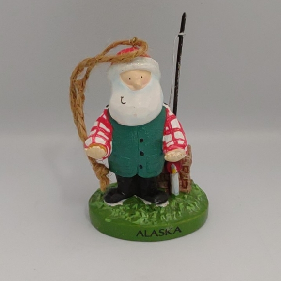 LOT of 6 ALASKA Souvenirs Ornaments Polar Bear, Totem Pole, Santa, Moose, Girl - Picture 3 of 13